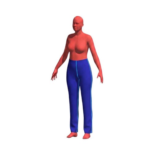 Avatar portant un pantalon de base bleu